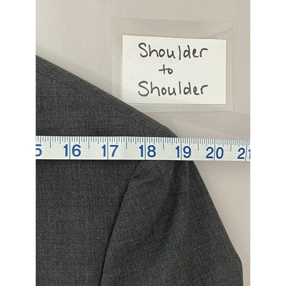 John Varvatos Wool Blazer Mens Size 40R Gray Sports Suit Jacket Notch Career - Picture 12 of 16